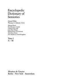 cover of the book Encyclopedic Dictionary of Semiotics