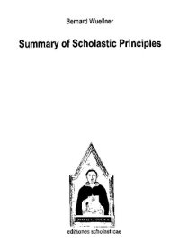 cover of the book Summary of Scholastic Principles