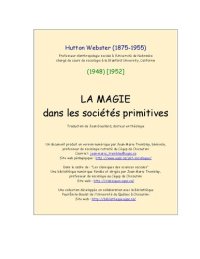 cover of the book La magie dans les sociétés primitives [1948]