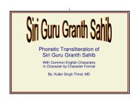 cover of the book Siri Guru Granth Sahib (SGGS): Phonetic Transliteration