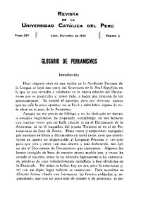 cover of the book Glosario de peruanismos