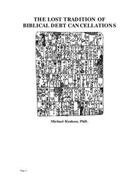 cover of the book The lost tradition of biblical debt cancellations