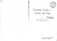 cover of the book Cavernas, grutas y cuevas del Perú