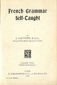 cover of the book French Grammar Self-Taught with Answer Key