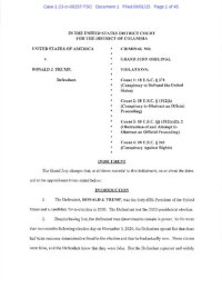 cover of the book [Indictment of Donald J. Trump January 6, 2021 Conspiracy] Case 1:23-cr-00257-TSC Document 1 Filed 08/01/23