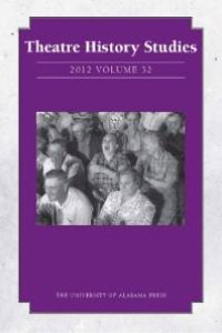 cover of the book Theatre History Studies 2012, Vol. 32