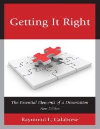 cover of the book Getting It Right : The Essential Elements of a Dissertation