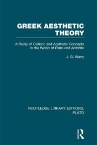 cover of the book Greek Aesthetic Theory (RLE: Plato)