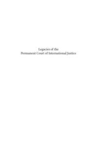 cover of the book Legacies of the Permanent Court of International Justice