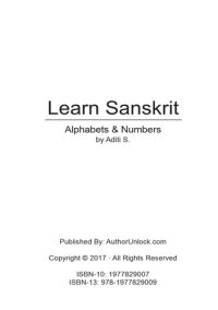 cover of the book Learn Sanskrit Alphabets & Numbers