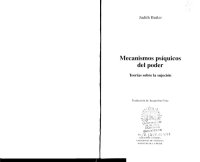 cover of the book Mecanismos psiquicos del poder / The Psychic Life of Power: Teorias sobre la sujecion / Theories in Subjection 