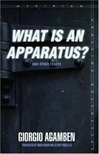 cover of the book What Is an Apparatus? and Other Essays 