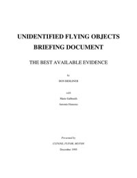 cover of the book Unidentified Flying Objects Briefing Document: The Best Available Evidence