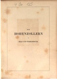 cover of the book Die Hohenzollern in Bild und Wahlspruch