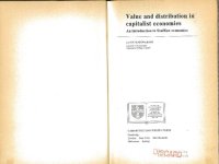 cover of the book Value and Distribution in Capitalist Economies: An Introduction to Sraffian Economics