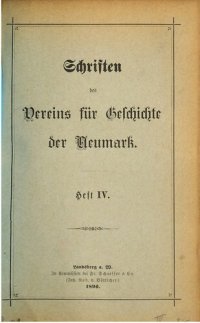 cover of the book Schriften des Vereins für Geschichte der Neumark