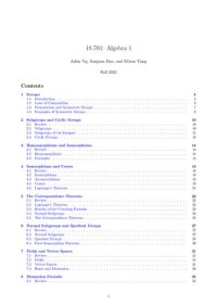 cover of the book Algebra I: Lecture Notes