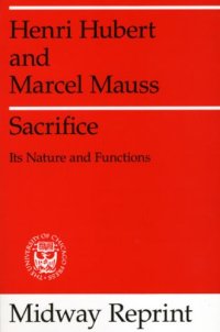 cover of the book Sacrifice: Its Nature and Functions