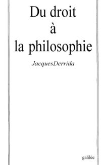 cover of the book Du droit a la philosophie 