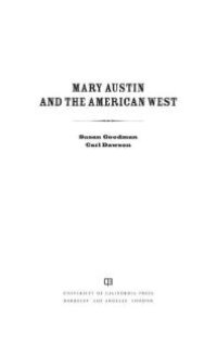 cover of the book Mary Austin and the American West