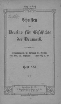 cover of the book Schriften des Vereins für Geschichte der Neumark