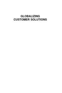 cover of the book Globalizing Customer Solutions : The Enlightened Confluence of Technology, Innovation, Trade, and Investment