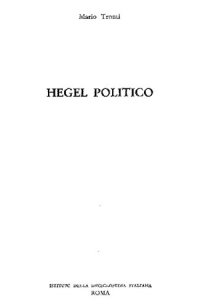 cover of the book Hegel politico