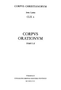 cover of the book Corpus orationum, Tomus II: D, pars prima, orationes 881-1707