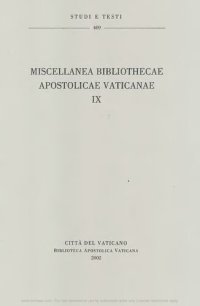 cover of the book Miscellanea Bibliothecae Apostolicae Vaticanae