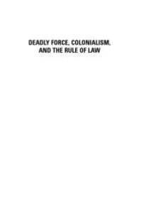 cover of the book Deadly Force, Colonialism, and the Rule of Law : Police Violence in Guyana