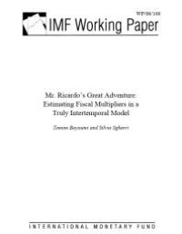 cover of the book Mr. Ricardo's Great Adventure : Estimating Fiscal Multipliers in a Truly Intertemporal Model