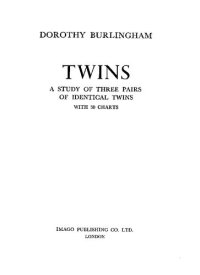 cover of the book Twins: A Study of Three Pairs of Identical Twins