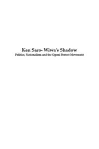 cover of the book Ken Saro-Wiwa's Shadow