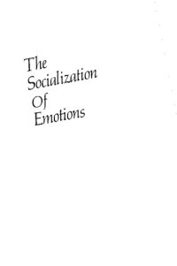 cover of the book The Socialization of Emotions