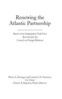 cover of the book Renewing the Atlantic Partnership