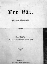 cover of the book Der Bär. Illustrierte Wochenschrift