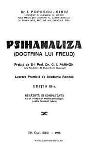 cover of the book Psihanaliza (Doctrina lui Freud)