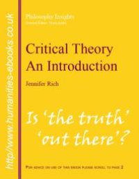 cover of the book An Introduction to Critical Theory