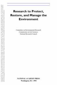 cover of the book Research to Protect, Restore, and Manage the Environment