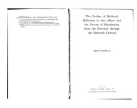 cover of the book Decline of Medieval Hellenism in Asia Minor and the Process of Islamization from the Eleventh Through the Fifteenth Century 