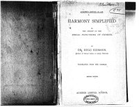 cover of the book Harmony simplified: Or, the theory of the tonal functions of chords