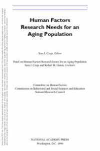 cover of the book Human Factors Research Needs for an Aging Population