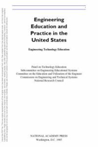 cover of the book Engineering Education and Practice in the United States : Engineering Technology Education