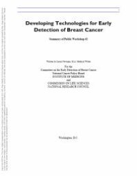 cover of the book Developing Technologies for Early Detection of Breast Cancer : Summary of Public Workshop #2