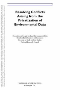 cover of the book Resolving Conflicts Arising from the Privatization of Environmental Data