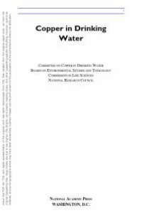 cover of the book Copper in Drinking Water