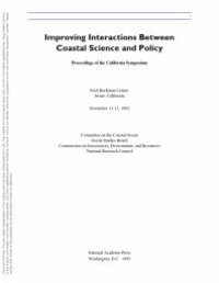 cover of the book Improving Interactions Between Coastal Science and Policy : Proceedings of the California Symposium