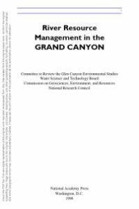 cover of the book River Resource Management in the Grand Canyon