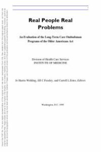 cover of the book Real People Real Problems : An Evaluation of the Long-Term Care Ombudsman Programs of the Older Americans Act