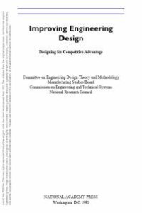 cover of the book Improving Engineering Design : Designing for Competitive Advantage